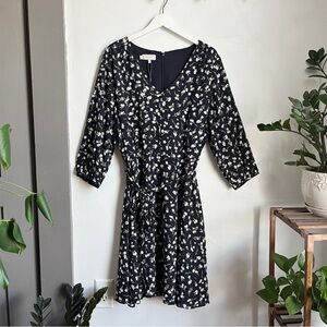 Hobbs Elena Silk Blend Floral V Neck Dress NWOT